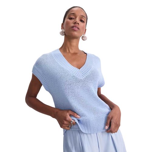 Sportscraft Josie Tape Yarn V-neck Tank